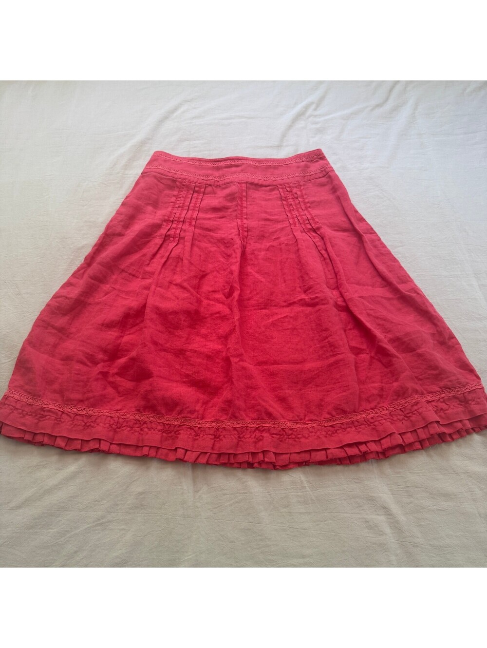 Vintage 1990s two star dog Linen Skirt Pink Size M